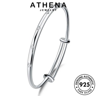 ATHENA JEWELRY แท้ กำไล ผู้หญิง แฟชั่น โคลเวอร์ท่อกลม 925 เครื่องประดับ Silver เกาหลี ผู้หญิง ต้นฉบับ เครื่องประดับ เงิน กำไลข้อมือ B171