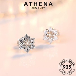 ATHENA JEWELRY 925 ต่างหู Silver เกาหลี เครื่องประดับ เงิน ผู้หญิง ห่วง แท้ ดอกไม้แฟชั่น เครื่องประดับ ต้นฉบับ มอยส์ซาไนท์ไดมอนด์ หนีบ แฟชั่น ตุ้มหู E23