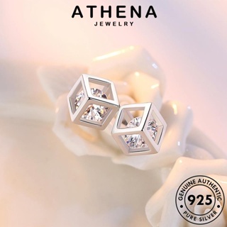 ATHENA JEWELRY ต้นฉบับ เครื่องประดับ ตารางอารมณ์ แฟชั่น ตุ้มหู เงิน เครื่องประดับ ห่วง หนีบ 925 มอยส์ซาไนท์ไดมอนด์ เกาหลี ต่างหู แท้ Silver ผู้หญิง E58