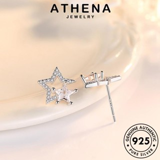 ATHENA JEWELRY เครื่องประดับ แท้ 925 หนีบ ดาวประจำตัว เงิน เกาหลี ห่วง เครื่องประดับ มอยส์ซาไนท์ไดมอนด์ Silver ตุ้มหู แฟชั่น ผู้หญิง ต่างหู ต้นฉบับ E103