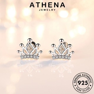 ATHENA JEWELRY แท้ ต่างหู มอยส์ซาไนท์ไดมอนด์ เครื่องประดับ มงกุฎส่วนบุคคล ตุ้มหู ต้นฉบับ เงิน หนีบ แฟชั่น ผู้หญิง 925 Silver ห่วง เกาหลี เครื่องประดับ E105