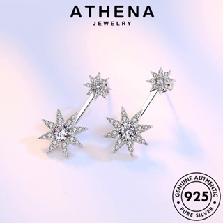 ATHENA JEWELRY ผู้หญิง ต่างหู เครื่องประดับ เงิน ดาวแปดเหลี่ยมแฟชั่น 925 ห่วง แท้ ตุ้มหู เกาหลี ต้นฉบับ มอยส์ซาไนท์ไดมอนด์ Silver เครื่องประดับ แฟชั่น หนีบ E106