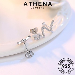 ATHENA JEWELRY ต้นฉบับ 925 Silver เกาหลี หนีบ เงิน ต่างหู ผู้หญิง ตุ้มหู มอยส์ซาไนท์ไดมอนด์ แท้ ห่วง เครื่องประดับ เครื่องประดับ ฟ้าผ่าบุคลิกภาพ แฟชั่น E152