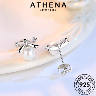 ATHENA JEWELRY แท้ 925 หูกระต่าย แฟชั่น ตุ้มหู เกาหลี เงิน หนีบ Silver ไข่มุก ต่างหู ต้นฉบับ ห่วง เครื่องประดับ เครื่องประดับ ผู้หญิง E154