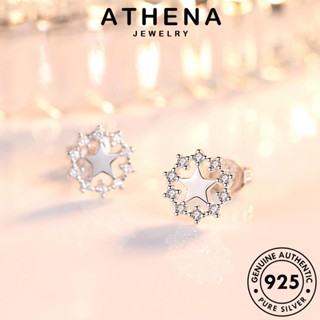 ATHENA JEWELRY Silver มอยส์ซาไนท์ไดมอนด์ ต้นฉบับ หนีบ แท้ แฟชั่น เครื่องประดับ เครื่องประดับ ผู้หญิง ดาราแฟชั่น ห่วง ตุ้มหู เงิน เกาหลี ต่างหู 925 E183