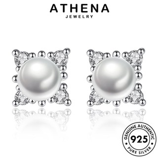 ATHENA JEWELRY ต้นฉบับ ต่างหู เครื่องประดับ เกล็ดหิมะอารมณ์ แฟชั่น 925 เครื่องประดับ ห่วง Silver หนีบ แท้ ตุ้มหู เงิน ไข่มุก เกาหลี ผู้หญิง E191