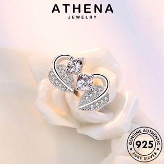 ATHENA JEWELRY ห่วง แฟชั่น มอยส์ซาไนท์ไดมอนด์ ต้นฉบับ เกาหลี ตุ้มหู ต่างหู หนีบ 925 Silver แท้ เงิน เครื่องประดับ เครื่องประดับ ผู้หญิง ใบบุคลิกภาพ E219