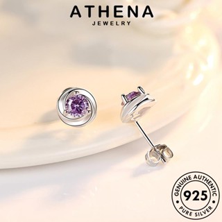 ATHENA JEWELRY เกาหลี มอยส์ซาไนท์ไดมอนด์ ต่างหู 925 ตุ้มหู เครื่องประดับ Silver แฟชั่น ต้นฉบับ ผู้หญิง แท้ ห่วง ดอกไม้แฟชั่น หนีบ เงิน เครื่องประดับ E222