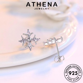 ATHENA JEWELRY เครื่องประดับ แฟชั่น ห่วง 925 เครื่องประดับ ต่างหู แท้ Silver หนีบ ต้นฉบับ ตุ้มหู เกาหลี เงิน ผู้หญิง มอยส์ซาไนท์ไดมอนด์ ดอกบัวบุคลิกภาพ E253