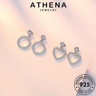 ATHENA JEWELRY ต่างหู ดาวห้าแฉกแฟชั่น ห่วง มอยส์ซาไนท์ไดมอนด์ เครื่องประดับ แฟชั่น เครื่องประดับ ต้นฉบับ 925 เกาหลี แท้ หนีบ เงิน ตุ้มหู Silver ผู้หญิง E260