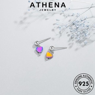 ATHENA JEWELRY เกาหลี 925 ห่วง แฟชั่น หัวใจน่ารัก เงิน หนีบ เครื่องประดับ ตุ้มหู แท้ Silver ต่างหู เครื่องประดับ ต้นฉบับ ผู้หญิง E286