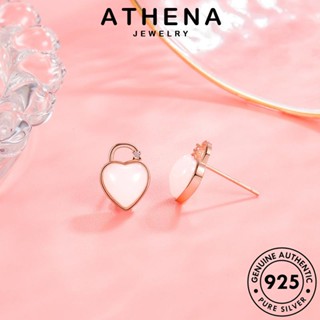 ATHENA JEWELRY เครื่องประดับ ต่างหู หนีบ ผู้หญิง ทองหยก 925 เครื่องประดับ Silver ตุ้มหู ห่วง แฟชั่น เกาหลี แท้ เงิน บุคลิกภาพรูปหัวใจ ต้นฉบับ E318