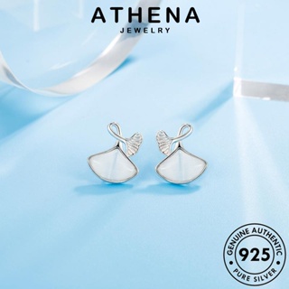 ATHENA JEWELRY Silver ต้นฉบับ แท้ หยก ตุ้มหู เครื่องประดับ ผู้หญิง ห่วง หนีบ 925 แฟชั่น เงิน ต่างหู ส่วนบุคคล เกาหลี เครื่องประดับ แปะก๊วย E319