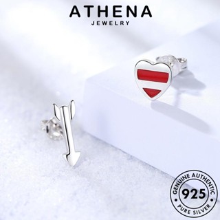 ATHENA JEWELRY ห่วง แท้ ต่างหู หนีบ แฟชั่น เครื่องประดับ 925 ลูกศรรูปหัวใจที่สร้างสรรค์ ตุ้มหู ผู้หญิง เครื่องประดับ เกาหลี Silver เงิน ต้นฉบับ E328