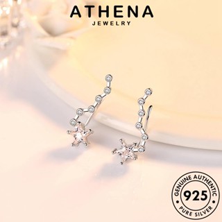 ATHENA JEWELRY เครื่องประดับ Silver แฟชั่น ห่วง มอยส์ซาไนท์ไดมอนด์ เครื่องประดับ แท้ ตุ้มหู 925 เงิน เกาหลี ดาวห้าแฉกแฟชั่น ผู้หญิง ต่างหู หนีบ ต้นฉบับ E331