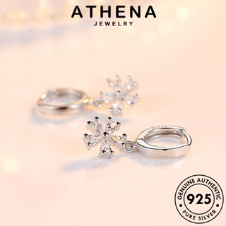 ATHENA JEWELRY เครื่องประดับ เงิน ผู้หญิง ต่างหู มอยส์ซาไนท์ไดมอนด์ แฟชั่น ดอกไม้อารมณ์ เกาหลี ตุ้มหู เครื่องประดับ ต้นฉบับ ห่วง หนีบ แท้ 925 Silver E366