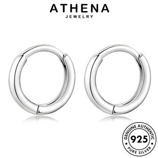 ATHENA JEWELRY แฟชั่น Silver ผู้หญิง 925 เครื่องประดับ วงกลมง่ายๆ เครื่องประดับ ต้นฉบับ ตุ้มหู ทอง เงิน หนีบ เกาหลี ห่วง แท้ ต่างหู E389