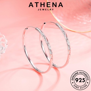 ATHENA JEWELRY Silver แท้ ห่วง หนีบ บุคลิกภาพ ผู้หญิง ตุ้มหู ต้นฉบับ เกาหลี 925 ต่างหู เงิน เครื่องประดับ แฟชั่น เครื่องประดับ E413