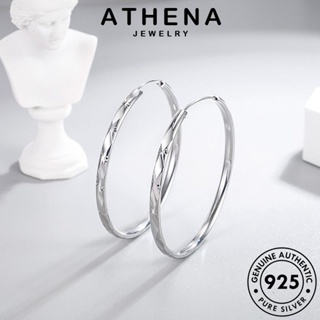 ATHENA JEWELRY หนีบ ผู้หญิง ตุ้มหู เงิน ต้นฉบับ เครื่องประดับ ห่วง Silver ต่างหู 925 แฟชั่น เกาหลี เครื่องประดับ แท้ แฟชั่น E421