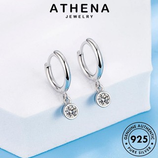 ATHENA JEWELRY มอยส์ซาไนท์ไดมอนด์ ตุ้มหู แท้ หนีบ 925 แฟชั่น เครื่องประดับ เงิน บุคลิกภาพ ต่างหู ห่วง ต้นฉบับ ผู้หญิง เกาหลี Silver เครื่องประดับ E431