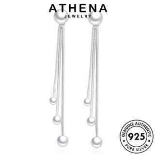 ATHENA JEWELRY แท้ 925 เงิน หนีบ ตุ้มหู ต่างหู Silver แฟชั่น ซอกพู่ เกาหลี เครื่องประดับ ต้นฉบับ ห่วง ไข่มุก ผู้หญิง เครื่องประดับ E490