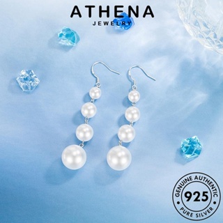 ATHENA JEWELRY ตุ้มหู เครื่องประดับ เกาหลี ห่วง เครื่องประดับ แท้ ต้นฉบับ แฟชั่น ไข่มุก หนีบ แฟชั่น เงิน Silver ต่างหู ผู้หญิง 925 E494