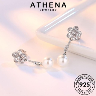 ATHENA JEWELRY ไข่มุก เครื่องประดับ หนีบ เครื่องประดับ ตุ้มหู 925 Silver แฟชั่น เกาหลี พลัม ต่างหู ห่วง เงิน แท้ ต้นฉบับ ผู้หญิง E499