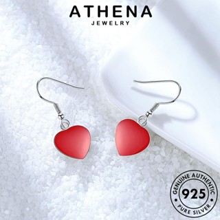 ATHENA JEWELRY 925 หัวใจน่ารัก ตุ้มหู เงิน แฟชั่น Silver เครื่องประดับ เครื่องประดับ ต้นฉบับ หนีบ เกาหลี ห่วง ผู้หญิง ต่างหู แท้ E510