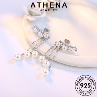 ATHENA JEWELRY Silver เงิน ตุ้มหู ผู้หญิง เครื่องประดับ ต้นฉบับ ต่างหู หนีบ ไข่มุก แฟชั่น เกาหลี พูดเกินจริง 925 ห่วง แท้ เครื่องประดับ E522