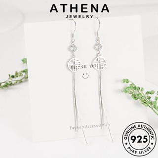 ATHENA JEWELRY หนีบ Silver 925 ผู้หญิง เกาหลี ตุ้มหู แฟชั่น เงิน แท้ เครื่องประดับ เครื่องประดับ บุคลิกภาพ ต้นฉบับ มอยส์ซาไนท์ไดมอนด์ ต่างหู ห่วง E535