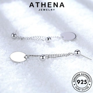 ATHENA JEWELRY หนีบ 925 เครื่องประดับ ตุ้มหู ห่วง แฟชั่น เกาหลี เงิน Silver ต่างหู ต้นฉบับ ผู้หญิง แท้ เค้กกลมพู่อารมณ์ เครื่องประดับ E549