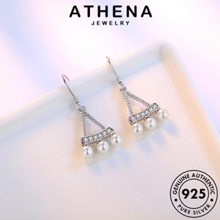 ATHENA JEWELRY ต่างหู Silver เงิน ผู้หญิง แท้ แฟนย้อนยุค ตุ้มหู ไข่มุก 925 เครื่องประดับ แฟชั่น เกาหลี เครื่องประดับ ห่วง หนีบ ต้นฉบับ E596