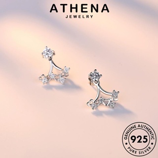 ATHENA JEWELRY เงิน ต่างหู แท้ หนีบ ไข่มุก ตุ้มหู เกาหลี แฟชั่น 925 ต้นฉบับ พู่แฟชั่น ห่วง Silver ผู้หญิง เครื่องประดับ เครื่องประดับ E599