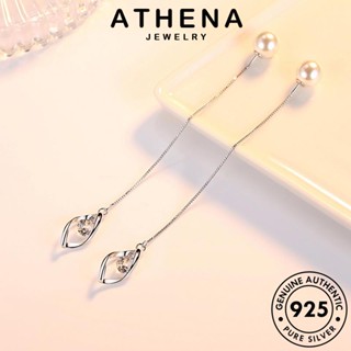 ATHENA JEWELRY Silver ห่วง แท้ ต้นฉบับ ผู้หญิง เกาหลี หยดน้ำอารมณ์ ต่างหู ไข่มุก 925 เงิน เครื่องประดับ เครื่องประดับ ตุ้มหู แฟชั่น หนีบ E614