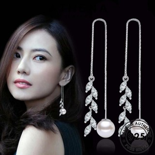 ATHENA JEWELRY ห่วง เครื่องประดับ ไข่มุก 925 เกาหลี หนีบ ใบอารมณ์ เครื่องประดับ แท้ ต้นฉบับ ผู้หญิง ต่างหู ตุ้มหู Silver เงิน แฟชั่น E617