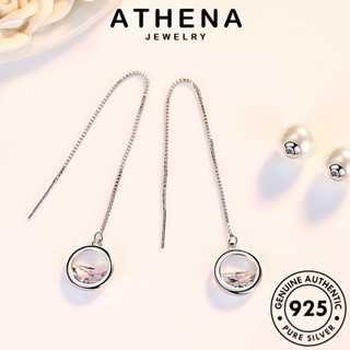 ATHENA JEWELRY แฟชั่น ตุ้มหู เครื่องประดับ ผู้หญิง เงิน หนีบ พู่สดขนาดเล็ก ต่างหู เกาหลี แท้ 925 เครื่องประดับ ต้นฉบับ ห่วง ไข่มุก Silver E621