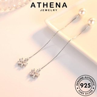 ATHENA JEWELRY 925 เครื่องประดับ เครื่องประดับ พู่อารมณ์ หนีบ เงิน เกาหลี ตุ้มหู ผู้หญิง ห่วง แฟชั่น ไข่มุก Silver แท้ ต่างหู ต้นฉบับ E623