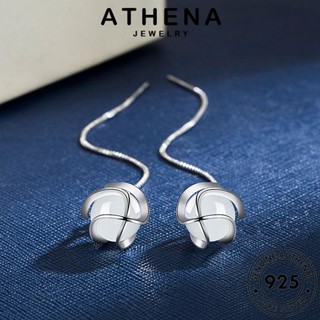 ATHENA JEWELRY เงิน โอปอล Silver เครื่องประดับ ต่างหู ตุ้มหู ห่วง เกาหลี แท้ พู่นางฟ้าสุด แฟชั่น ต้นฉบับ เครื่องประดับ 925 หนีบ ผู้หญิง E627