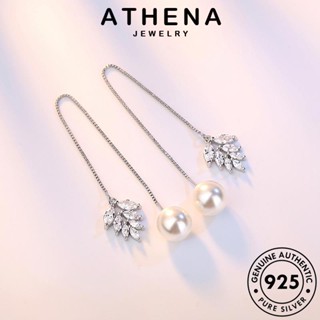 ATHENA JEWELRY เครื่องประดับ หนีบ เงิน แท้ ไข่มุก ห่วง เครื่องประดับ เกาหลี Silver ใบอารมณ์ ตุ้มหู แฟชั่น ต่างหู ผู้หญิง 925 ต้นฉบับ E635