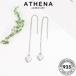 ATHENA JEWELRY แท้ หนีบ แฟชั่น เงิน ต่างหู ห่วง เครื่องประดับ ความรักที่เรียบง่าย 925 ต้นฉบับ ตุ้มหู เครื่องประดับ เกาหลี Silver ผู้หญิง E642