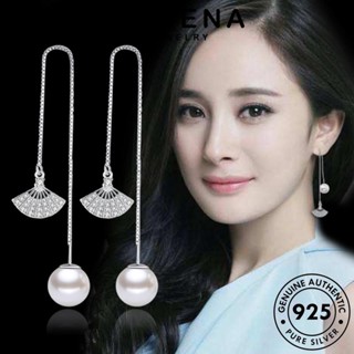 ATHENA JEWELRY Silver เกาหลี เครื่องประดับ หนีบ เงิน แฟนอารมณ์มุก แท้ ต่างหู ผู้หญิง ห่วง ต้นฉบับ เครื่องประดับ 925 แฟชั่น ตุ้มหู E646