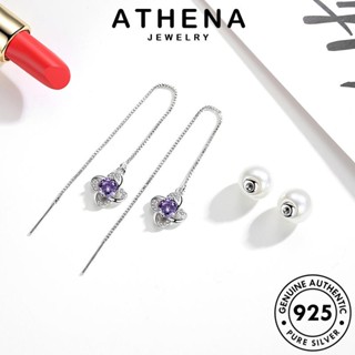 ATHENA JEWELRY หนีบ Silver ภาษาดอกไม้นิรันดร์ ต่างหู เงิน เกาหลี แฟชั่น เครื่องประดับ แท้ ห่วง 925 เครื่องประดับ ผู้หญิง ตุ้มหู ต้นฉบับ ไข่มุก E654