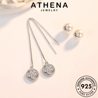 ATHENA JEWELRY เครื่องประดับ หนีบ เกาหลี ต่างหู ห่วง ผู้หญิง เครื่องประดับ 925 รอบการแข่งขันทั้งหมด แฟชั่น ตุ้มหู เงิน แท้ Silver ต้นฉบับ ไข่มุก E681