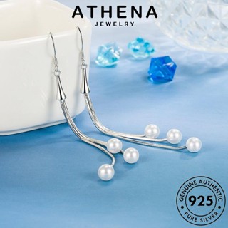 ATHENA JEWELRY แฟชั่น เครื่องประดับ ตุ้มหู ห่วง 925 ไข่มุก แท้ ต่างหู เกาหลี หนีบ เงิน ต้นฉบับ เครื่องประดับ ผู้หญิง Silver E703