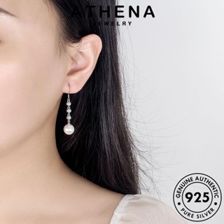 ATHENA JEWELRY ตุ้มหู ไข่มุก Silver ผู้หญิง เกาหลี ต้นฉบับ เงิน เครื่องประดับ ต่างหู 925 แท้ พู่อารมณ์ หนีบ ห่วง แฟชั่น เครื่องประดับ E704