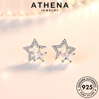 ATHENA JEWELRY ดาวห้าแฉกขนาดเล็ก เครื่องประดับ ต้นฉบับ Silver หนีบ ห่วง เครื่องประดับ ตุ้มหู เงิน ผู้หญิง เกาหลี แท้ 925 มอยส์ซาไนท์ไดมอนด์ แฟชั่น ต่างหู E738