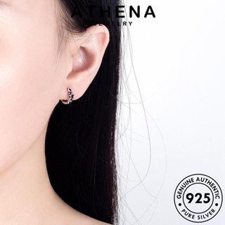 ATHENA JEWELRY ต่างหู แท้ 925 เครื่องประดับ แฟชั่น เงิน เกาหลี ตุ้มหู ต้นฉบับ Silver เครื่องประดับ รูปดาวห้าแฉกย้อนยุค หนีบ ผู้หญิง ห่วง E753