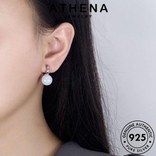 ATHENA JEWELRY เกาหลี เครื่องประดับ แฟชั่น ไข่มุก แท้ เงิน ต้นฉบับ ตุ้มหู ห่วง หนีบ 925 เครื่องประดับ ความรู้สึกขั้นสูง ต่างหู Silver ผู้หญิง E791