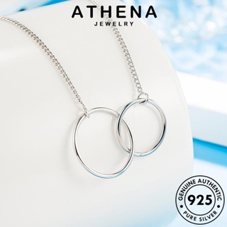 ATHENA JEWELRY จี้ แท้ ต้นฉบับ เกาหลี สร้อยคอ เงิน 925 เครื่องประดับ แฟชั่น Silver ตัวกลมน่ารัก ผู้หญิง เครื่องประดับ N4