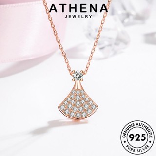 ATHENA JEWELRY มอยส์ซาไนท์ เงิน โกลด์ เครื่องประดับ แฟชั่น จี้ เครื่องประดับ 925 ไดมอนด์ สร้อยคอ Silver ต้นฉบับ ภาคแฟชั่น เกาหลี ผู้หญิง แท้ N7